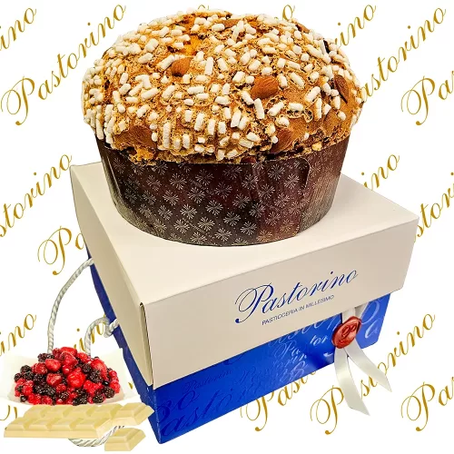 Panettone artigianale frutti di bosco e cioccolato bianco - scatola