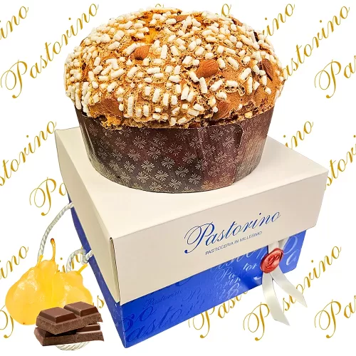 Panettone artigianale pera e cioccolato - scatola